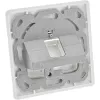 InLine Rāmja komplekts 1x RJ45 Bu/LSA ieliktnim, Keystone SNAP-In, balts RAL9010