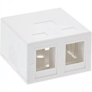 InLine Virsmas montāžas kārba keystone 2x RJ45 balta 76202B
