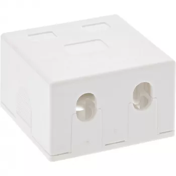 InLine Virsmas montāžas kārba keystone 2x RJ45 balta 76202B