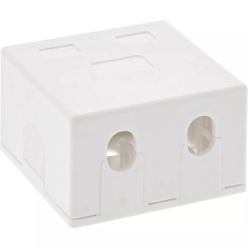 InLine Virsmas montāžas kārba keystone 2x RJ45 balta 76202B