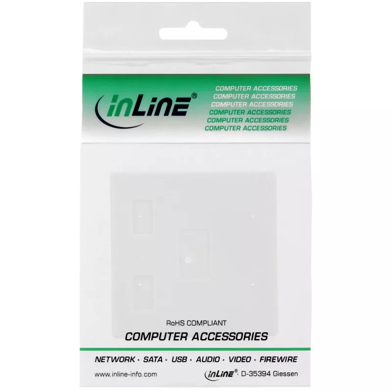 InLine Virsmas montāžas kārba keystone 2x RJ45 balta 76202B