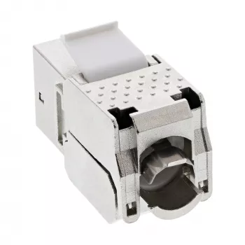 InLine RJ45 Keystone Jack Snap-In modulis Cat.6a, ar putekļu vāciņu, melns