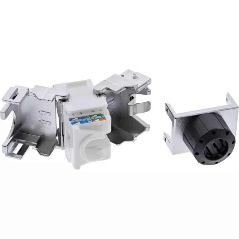 InLine Premium RJ45 Keystone Jack Snap-In modulis Cat.6a ar putekļu vāciņu