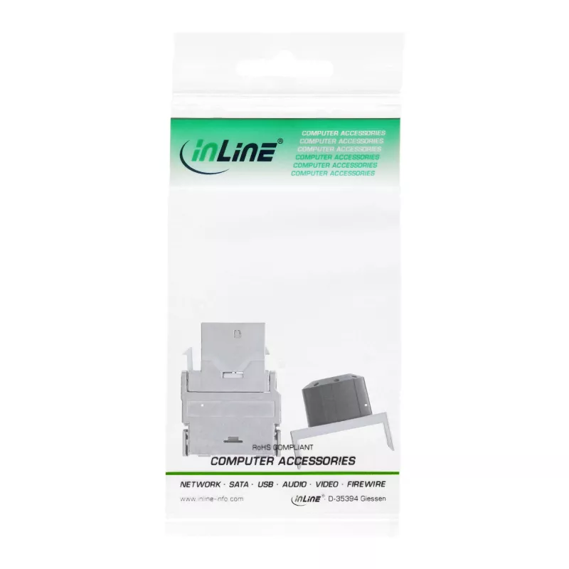 InLine Premium RJ45 Keystone Jack Snap-In modulis Cat.6a ar putekļu vāciņu