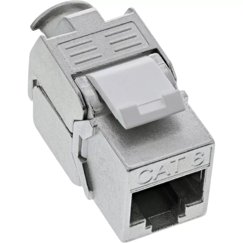 InLine RJ45 Keystone Jack Snap-In modulis Cat.8.1 plakans metālisks 1 gab.