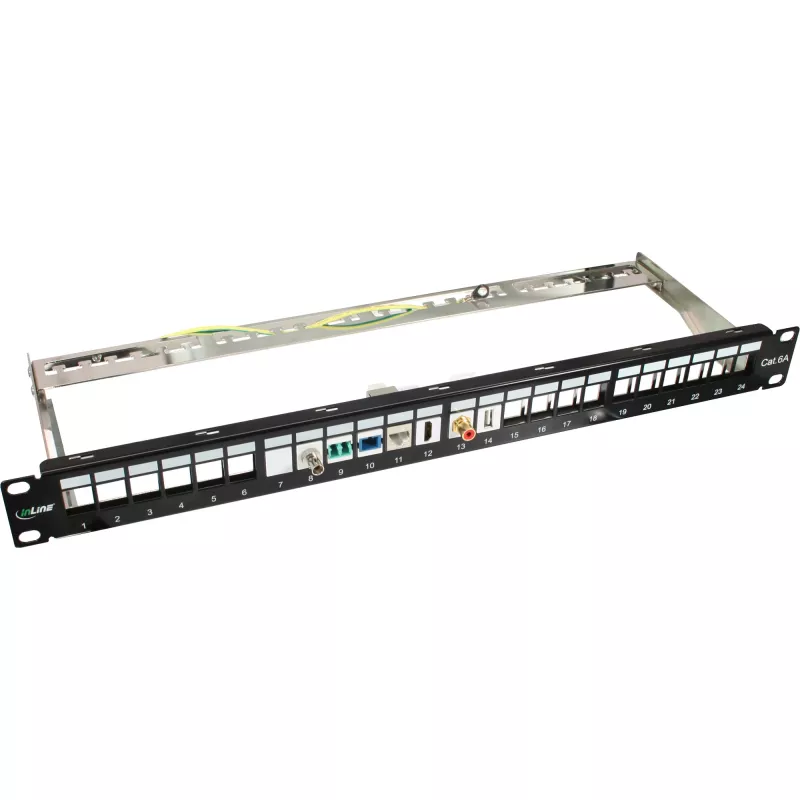 InLine RJ45 Keystone Jack Snap-In modulis Cat.8.1 plakans metālisks 1 gab.
