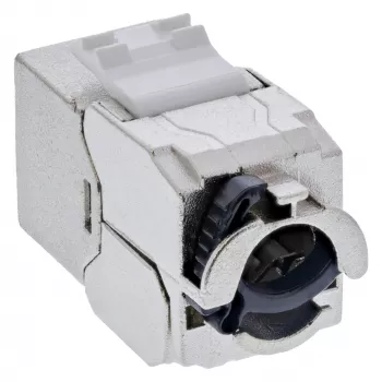 InLine Keystone RJ45 ligzda slaidā, SNAP-In, Cat.8.1, integrēts kabeļa stiprinājums