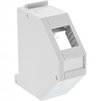 InLine Keystone stiprinājums DIN sliedei, 1 ports, gaiši pelēks
