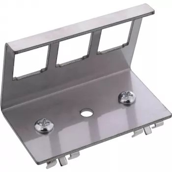 InLine 76203E metāla Keystone ielikšanas kronšteins DIN sliedes montāžai, 3 porti