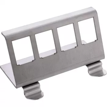 InLine 76203F metāla Keystone ielikšanas kronšteins DIN sliedei, 4 porti