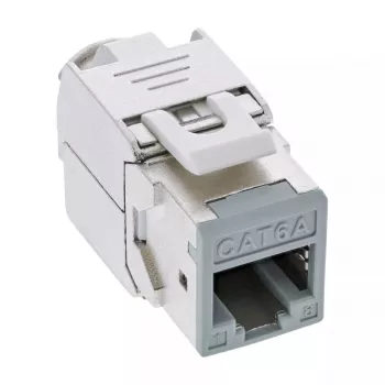 InLine Keystone RJ45 ligzda, ekranēta, Cat.6A, pelēka 8-pack