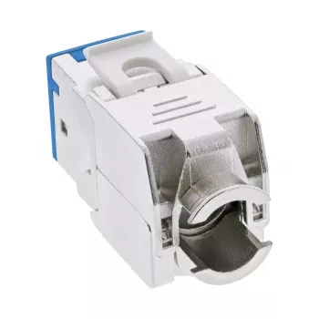 InLine Keystone RJ45 ligzda, ekranēta, Cat.6A, zila, 8 gab. iepakojumā