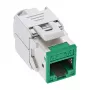 InLine Keystone RJ45 ligzda, ekranēta, Cat.6A, zaļa 8 komplektā