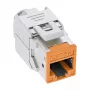 InLine Keystone RJ45 ligzda, ekranēta, Cat.6A, oranža, 8 gab. iepakojums