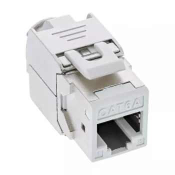 InLine Keystone RJ45 ligzda, ekranēta, Cat.6A, balta, 8 gab. iepakojumā