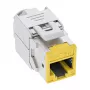 InLine Keystone RJ45 ligzda, ekranēta, Cat.6A, dzeltena, 8 gab. iepakojums
