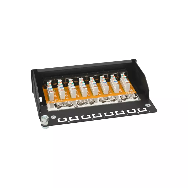 InLine Patch Panel Cat.6 8 Port desktop melns RAL9005