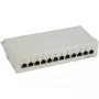 InLine Patch Panel Cat.6 12 Portu Galda/Sienas Montāžai Gaiši Pelēks RAL7035