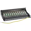 InLine Patch Panel Cat.6 12 portu, sienas/galda stiprinājums, melns RAL9005