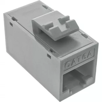 InLine Keystone RJ45 ligzda/spraudnis, neekranēts, Cat.6A, 8 gab. iepakojumā, pelēks