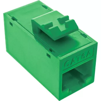 InLine Keystone RJ45 ligzda/spraudnis, neekranēts, Cat.6A, 8 iepakojumā, zaļš