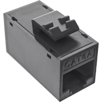 InLine Keystone RJ45 ligzda/spraudnis, neekranēts, Cat.6A, 8 gab. iepakojumā, melns