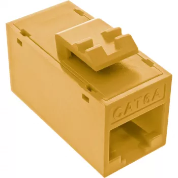 InLine Keystone RJ45 ligzda, neekranēta, Cat.6A, 8 iepakojumā, dzeltena
