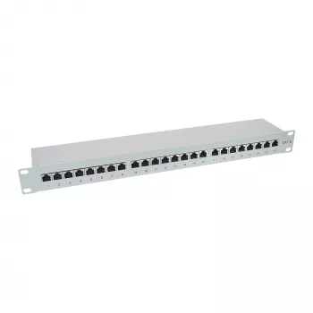 InLine Patch Panel Cat.6 24 Port 19 collis 1HE gaiši pelēks RAL7035