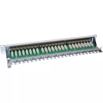InLine Patch Panel Cat.6 24 Port 19 collis 1HE gaiši pelēks RAL7035