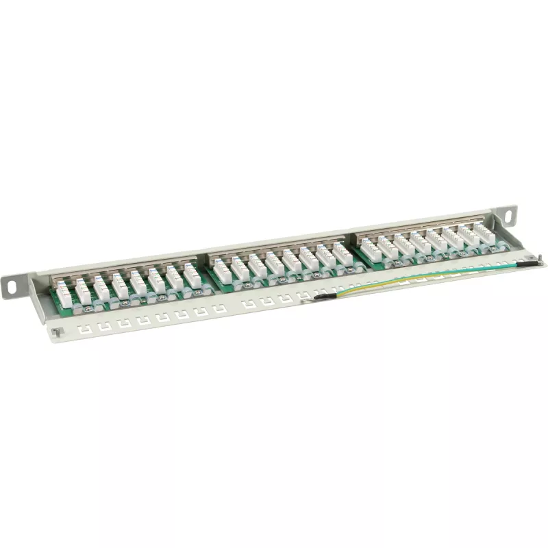 InLine Patch Panel Cat.6 24 Port 19 collis 0.5U gaiši pelēks RAL7035