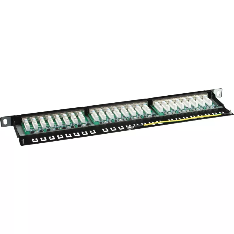 InLine Patch Panel Cat.6 76224B 24 Portu 19 collu 0,5U Melns RAL9005