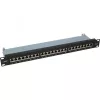 InLine Patch Panel Cat.6 24 Port 19 collas 1HE melns RAL9005