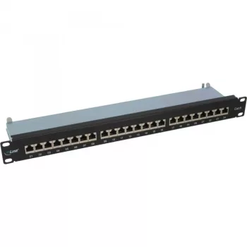 InLine Patch Panel Cat.6 24 Port 19 collas 1HE melns RAL9005