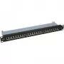 InLine Patch Panel Cat.6 24 Port 19 collas 1HE melns RAL9005
