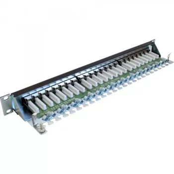 InLine Patch Panel Cat.6 24 Port 19 collas 1HE melns RAL9005