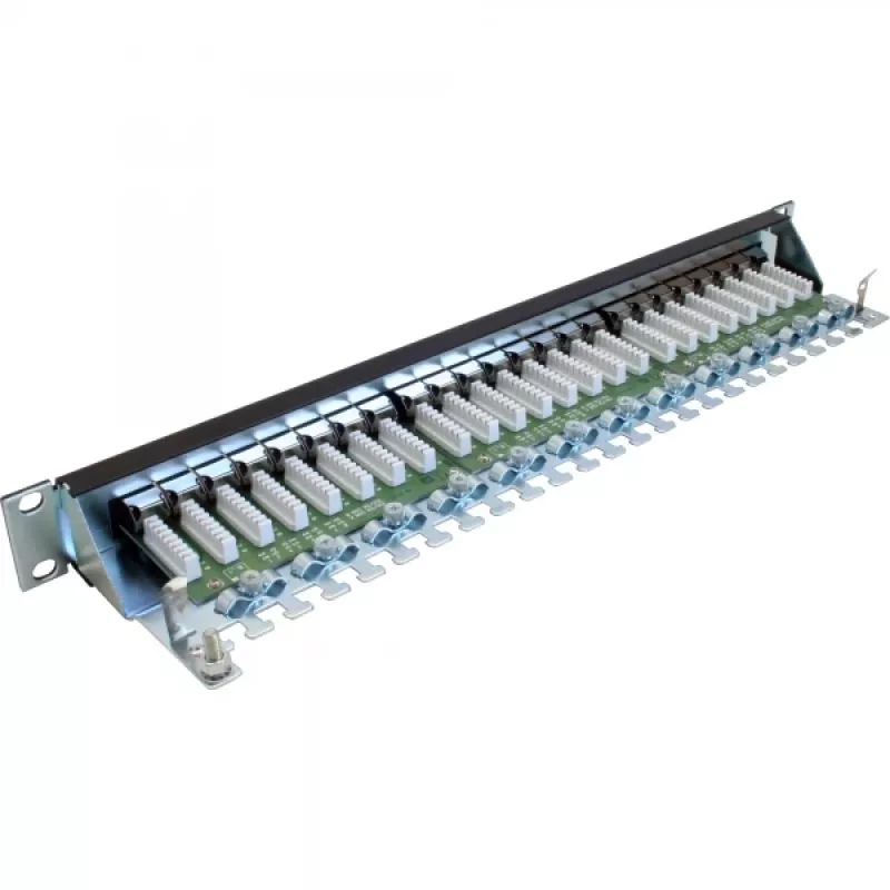 InLine Patch Panel Cat.6 24 Port 19 collas 1HE melns RAL9005