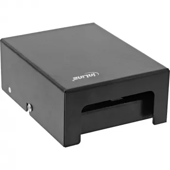 InLine Desktop Consolidation Point Box 4x Keystone RJ45, metāla, melna RAL9005