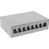 InLine Desktop konsolidācijas punkta kaste 8x Keystone RJ45, metāls, RAL7035