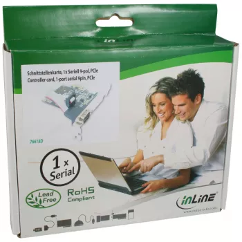 InLine interfeisa karte 1 ports seriālais 9 kontaktu PCIe, InLine, 76618D