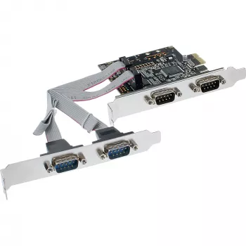 InLine interfeisa karte 4 portu seriālais 9-pin PCIe PCI-Express 76623C