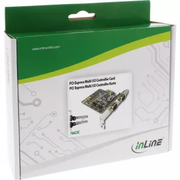 InLine interfeisa karte 4 portu seriālais 9-pin PCIe PCI-Express 76623C