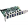 InLine USB-A 3.2 Gen.1 7 Portu Host Kontrolieris PCIe, SATA Barošana