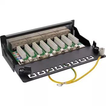 InLine Patch Panel Cat.6A 8 port melns RAL9005 galda/sienas montāžai