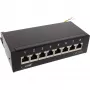 InLine Patch Panel Cat.6A 8 portu galda/sienas montāžai melns RAL9005