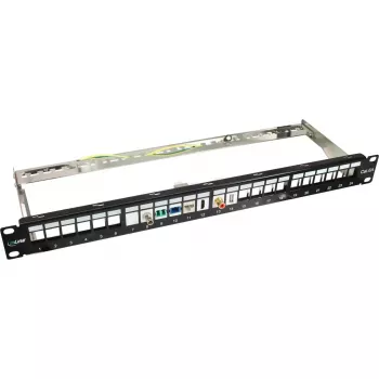 InLine 76824B tukšs sadales panelis 19 inch Cat.6A 24 porti 1U melns