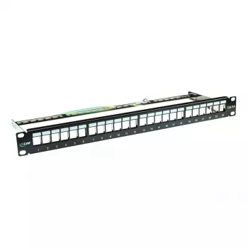 InLine 76824B tukšs sadales panelis 19 inch Cat.6A 24 porti 1U melns