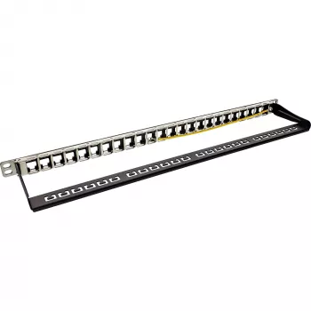 Tukšs sadales panelis 19 collu InLine 76824C 24 porti RJ45 Keystone 0.5U melns