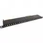 InLine Patch Panel 19 inch Cat.6A 24 Porti 0,5U Melns RAL 9005