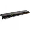 InLine Patch Panel 19 inch Cat.6A 24 Porti 0,5U Melns RAL 9005