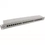 InLine Patch Panel 19 collu Cat.6A 24 Ports 1U gaiši pelēks RAL7035